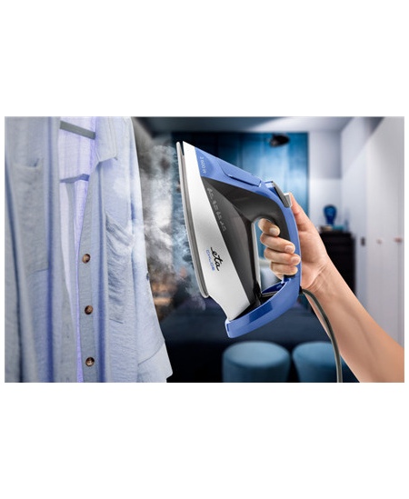 ETA Steam Iron | ETA227690000 Chloe | Steam Iron | 2600 W | Water tank capacity 350 ml | Continuous steam 40 g/min | Silver/Blue