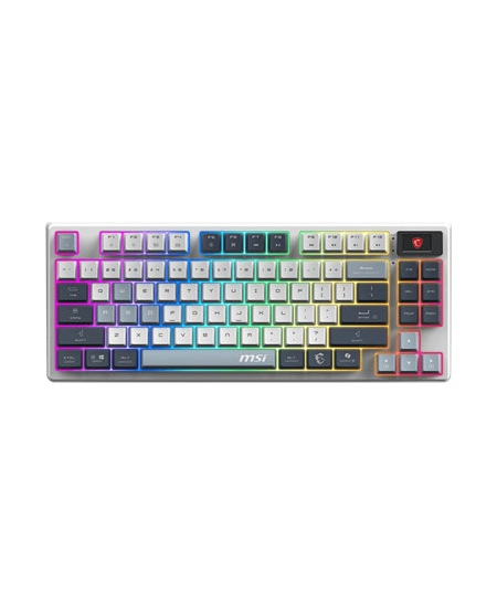 MSI FORGE GK600 TKL WIRELESS SKY | Gaming Keyboard | Wireless | US | Bluetooth | 2.4 GHz, Bluetooth, USB 2.0 | Mechanical Linear
