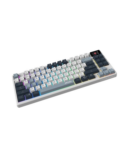 MSI FORGE GK600 TKL WIRELESS SKY | Gaming Keyboard | Wireless | US | Bluetooth | 2.4 GHz, Bluetooth, USB 2.0 | Mechanical Linear