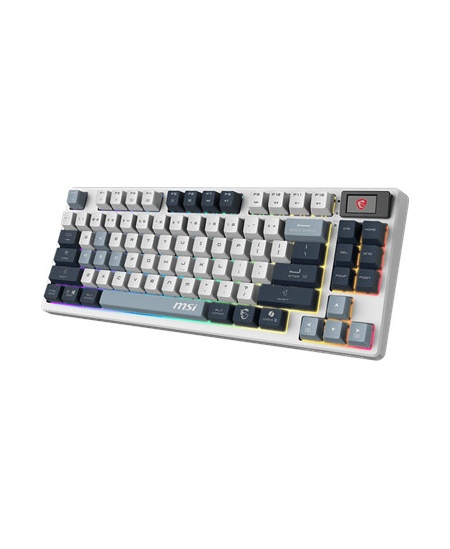 MSI FORGE GK600 TKL WIRELESS SKY | Gaming Keyboard | Wireless | US | Bluetooth | 2.4 GHz, Bluetooth, USB 2.0 | Mechanical Linear