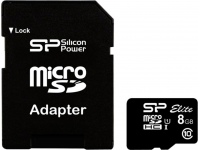 Silicon Power | Elite 8GB microSDHC UHS-I | 8 GB | Micro SDHC | Flash memory class Class 10 | SD