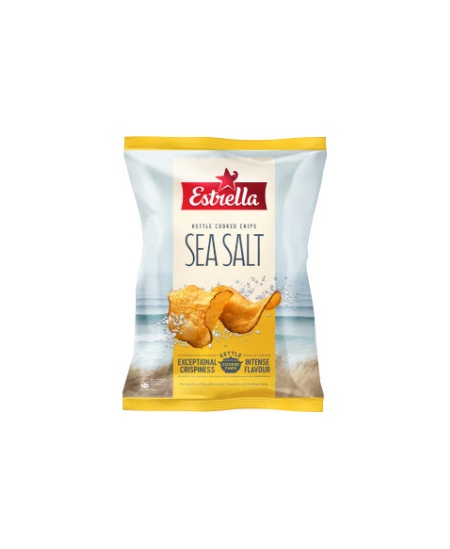 Bulvių traškučiai ESTRELLA KETTLE su jūros druska, 30g