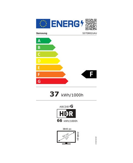 Samsung LS37D802UAUXEN | 37 " | VA | 16:9 | 60 Hz | 5 ms | 3840 x 2160 pixels | 350 cd/m² | HDMI ports quantity 1
