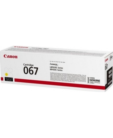 Canon 067 (5099C002) kasetė lazeriniams spausdintuvams, Geltona (1250 psl)