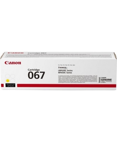 Canon 067 (5099C002) kasetė lazeriniams spausdintuvams, Geltona (1250 psl)
