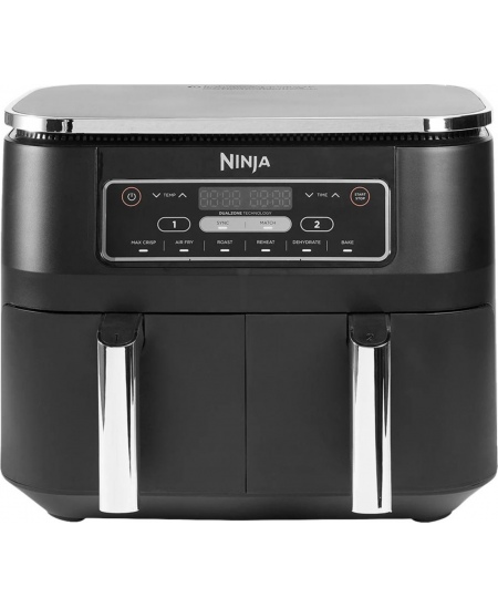 NINJA | AF300 | Air Fryer | Power 1 frying compartment: 1200 W; 2 frying compartments: 2400 W W | Capacity 7.6 L | Black