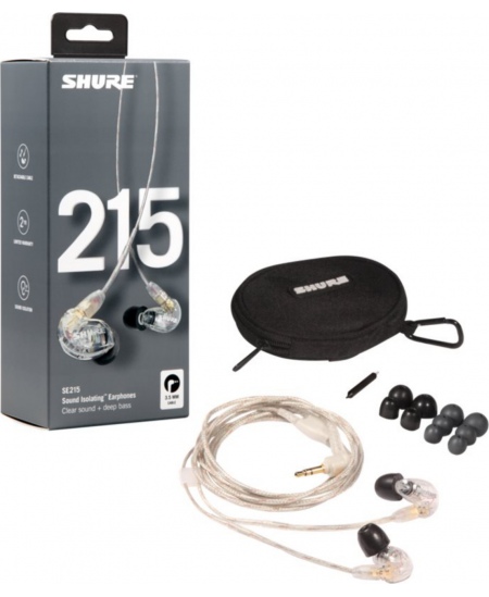 Shure SE215 Earphone, Clear | Shure