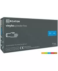 Vienkartinės vinilinės pirštinės SANTEX, be pudros, M dydis, 100 vnt