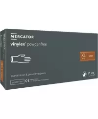 Vienkartinės vinilinės pirštinės SANTEX, be pudros, XL dydis, 100 vnt
