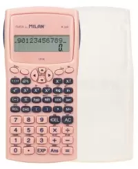 Mokyklinis skaičiuotuvas antibakterinis MILAN M240, 12 skaitmenų, rožinės spalvos