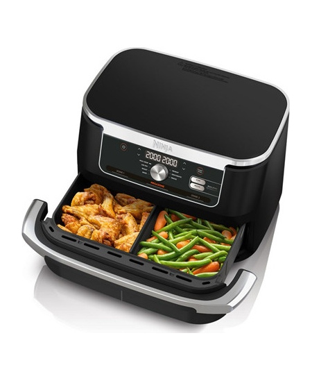 NINJA | Double Air Fryer | AF500EU Foodi FlexDrawer | Power 2470 W | Capacity 10.4 L | Black