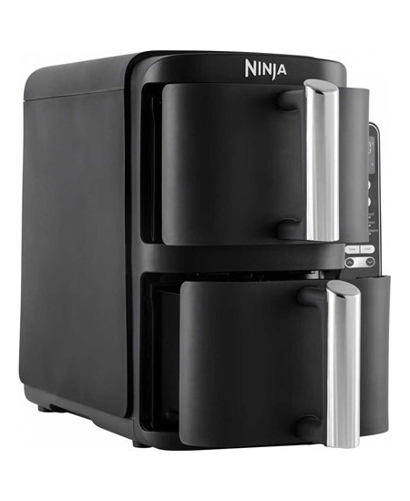 NINJA Double Stack Vertical Air Fryer with 2 Stacking Drawers | SL300EU | Power 2470 W | Capacity 7.6 L | Black