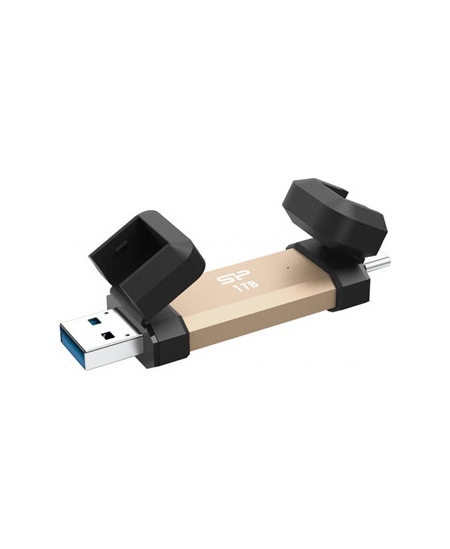 Silicon Power DS72 | 1000 GB | USB Type-A and USB Type-C 3.2 Gen 2 | Gold