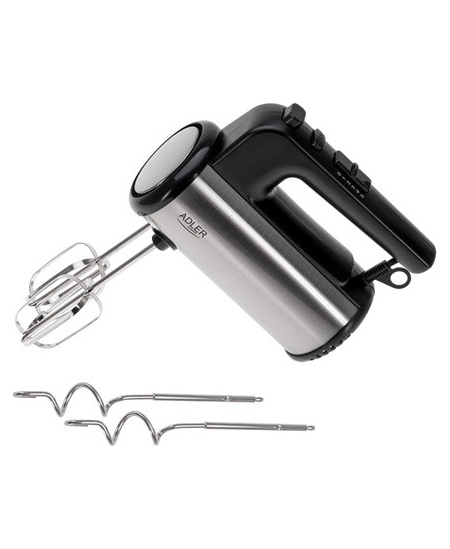 Adler Hand mixer | AD 4232 | Hand Mixer | 900 W | Number of speeds 5 | Turbo mode | Black/Stainless Steel