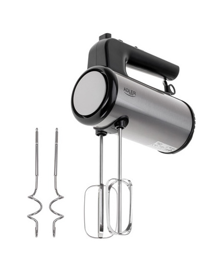 Adler Hand mixer | AD 4232 | Hand Mixer | 900 W | Number of speeds 5 | Turbo mode | Black/Stainless Steel
