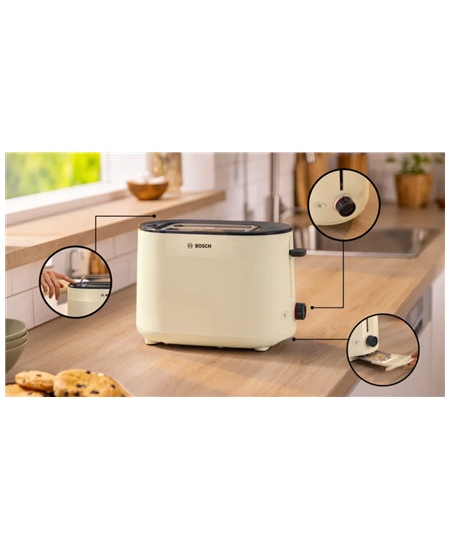 Bosch Toaster | TAT2M127 MyMoment | Power 950 W | Number of slots 2 | Housing material Plastic | Beige