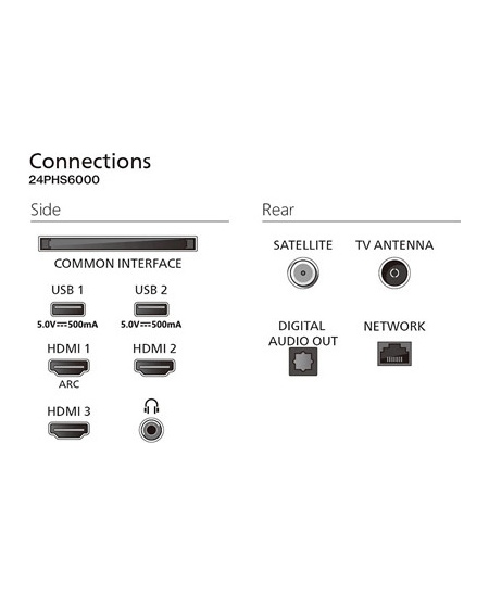 Philips 24PHS6000/12 24" (60cm) 2K LED TV | Philips