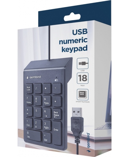 Gembird | USB Numeric keypad | KPD-U-03 | Numeric keypad | Wired | N/A | Black