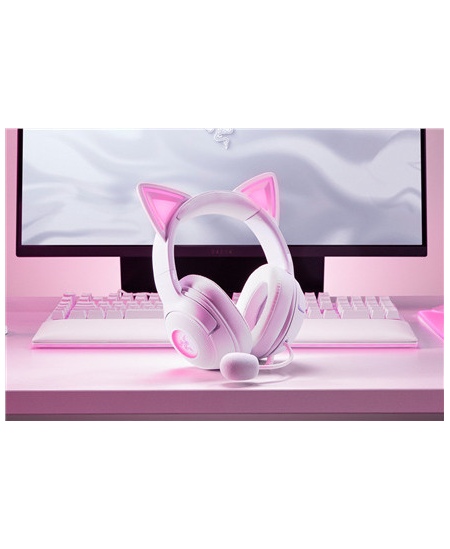 Razer Headset | Kraken Kitty V2 | Wired | Over-ear | Microphone | Noise canceling | White