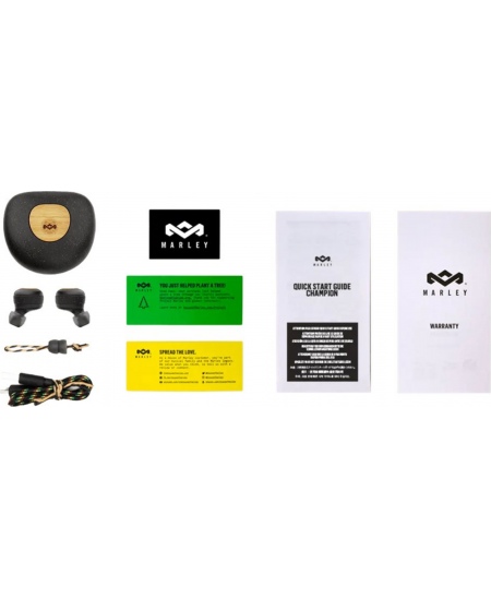 Marley True Wireless Earbuds Champion Built-in microphone, Bluetooth, Black