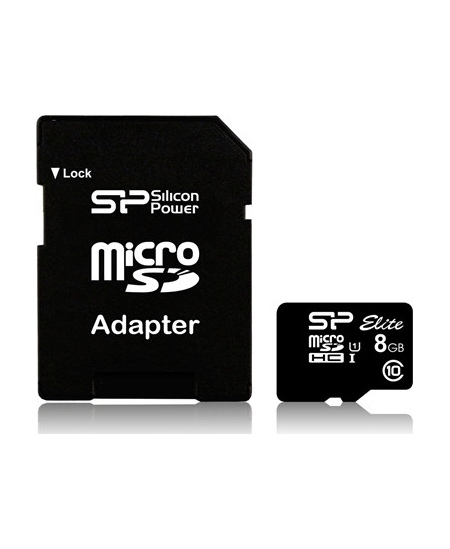 Silicon Power Elite UHS-I 16 GB, MicroSDHC, Flash memory class 10, SD adapter