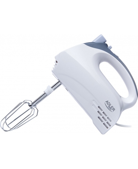Adler Mixer AD 4202 Mixer with bowl, 300 W, Number of speeds 5, Turbo mode, White