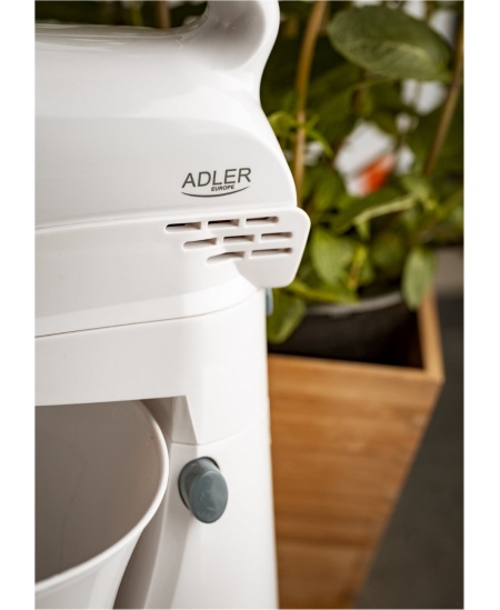 Adler Mixer AD 4202 Mixer with bowl, 300 W, Number of speeds 5, Turbo mode, White