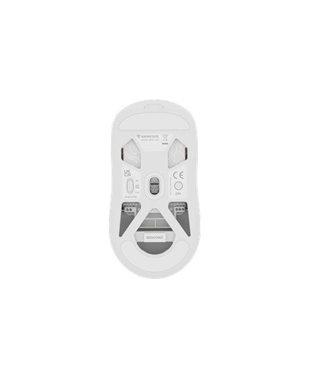 Genesis Zircon 660 PRO | Wireless/Wired | Gaming Mouse | 2.4 GHz, Bluetooth, USB | White