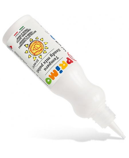 Guašas ergonomiškame buteliuke PRIMO, baltos spalvos, 50 ml