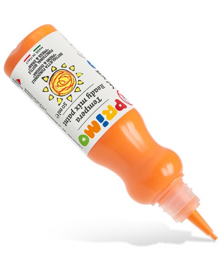 Guašas ergonomiškame buteliuke PRIMO, oranžinės spalvos, 50 ml