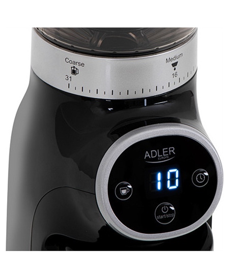 Adler | Coffee Grinder | AD 4450 Burr | 300 W | Coffee beans capacity 300 g | Number of cups 1-10 pc(s) | Black