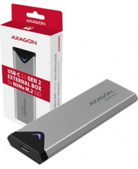 AXAGON External SuperSpeed+ USB-C metal box for M.2 NVMe SSD disks having sizes of up 42 to 80 mm | EEM2-UG2