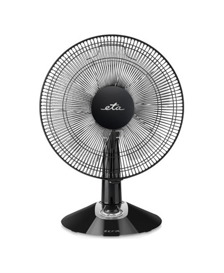 ETA Zefir ETA160790010  Table Fan, Number of speeds 3, 45 W, Oscillation, Diameter 30 cm, Black