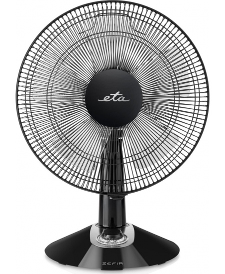 ETA Zefir ETA160790010  Table Fan, Number of speeds 3, 45 W, Oscillation, Diameter 30 cm, Black