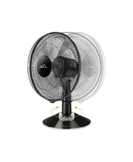 ETA Zefir ETA160790010  Table Fan, Number of speeds 3, 45 W, Oscillation, Diameter 30 cm, Black