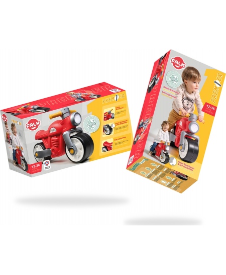 Falk Jeździk Biegowy Ciche Koła Motor Prem1er Retro Czerwony 1+