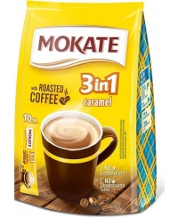 Kavos gėrimas MOKATE 3in1 Caramel, maišelyje 10 x 17g