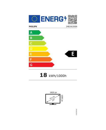 Philips 24E1N1300A/00 | 24 " | IPS | 16:9 | 100 Hz | 4 ms | 1920 x 1080 pixels | 250 cd/m² | HDMI ports quantity 1