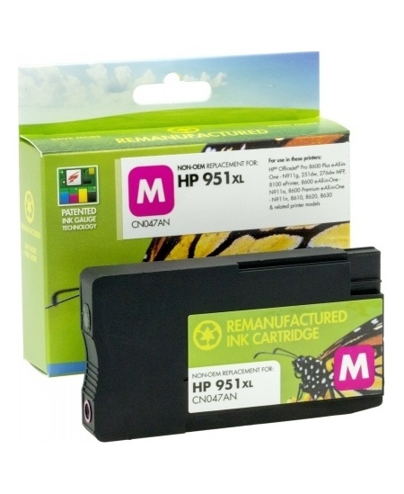 Neoriginali Static Control HP 951XL (CN047AE) Nauja mikroschema, purpurinė kasetė