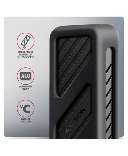 AXAGON USB-C 20Gbps - M.2 NVMe SSD ARMORED Box | EEM2-20G
