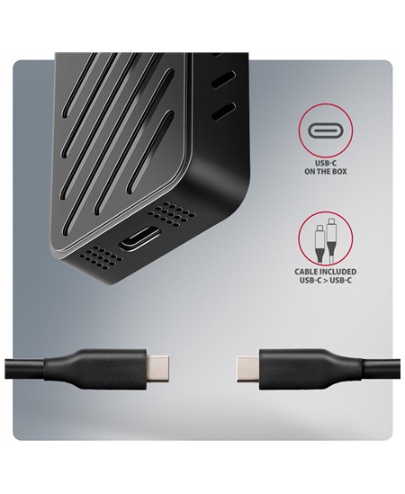 AXAGON USB-C 20Gbps - M.2 NVMe SSD ARMORED Box | EEM2-20G