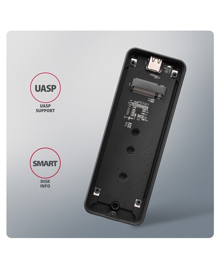 AXAGON USB-C 20Gbps - M.2 NVMe SSD ARMORED Box | EEM2-20G