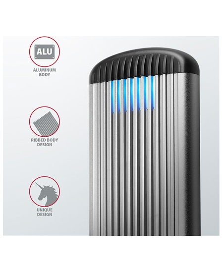 AXAGON SuperSpeed USB Micro-B - M.2 SATA SSD Ribbed Box | EEM2-SA