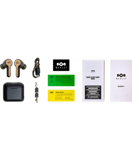 Marley Rebel True Earbuds Built-in microphone, In-ear, Wireless, Signature Black
