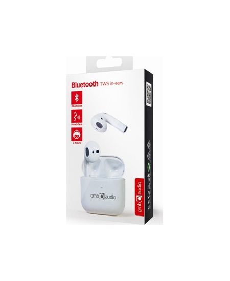 Gembird TWS Earbuds Valletta TWS-MLA-GW Wireless, Bluetooth, In-Ear, White