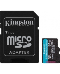 Kingston | Canvas Go! Plus | 64 GB | SD | Flash memory class Class 10, UHS-I, U3, V30, A2