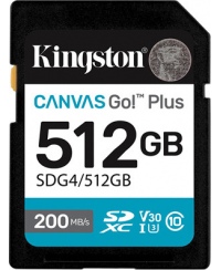 Kingston | Canvas Go! Plus | 512 GB | SD | Flash memory class Class 10, UHS-I, U3, V30