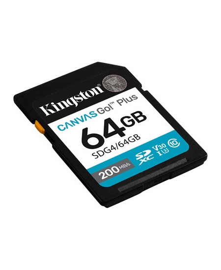 Kingston | Canvas Go! Plus | 64 GB | SD | Flash memory class Class 10, UHS-I, U3, V30