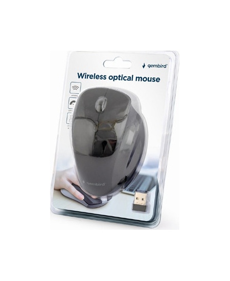 Gembird | Wireless Optical mouse | MUSW-6B-02 | Optical mouse | USB | Black
