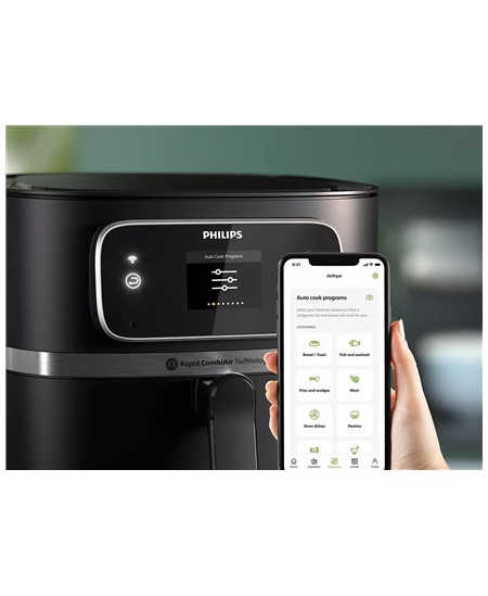 Philips | Airfryer Combi | HD9880/90 7000 XXL Connected | Power 2200 W | Capacity 8.3 L | Black